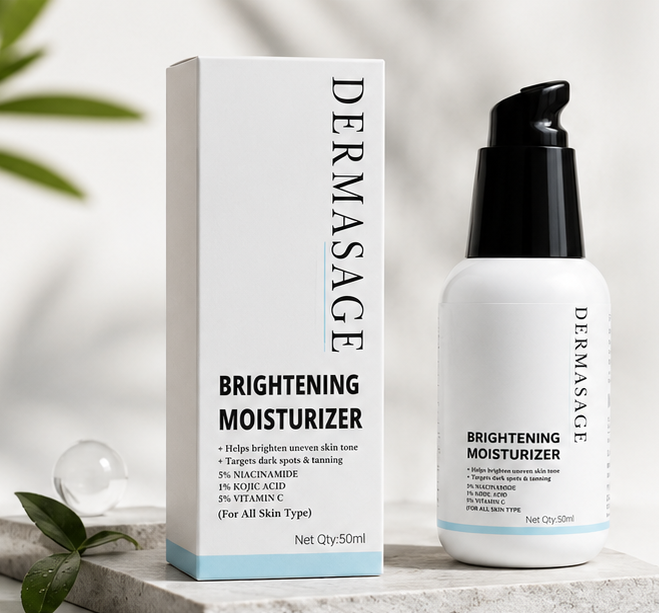 DERMASAGE Glow Moisturizer with Niacinamide Kojic Vitamin C for Radiant Skin