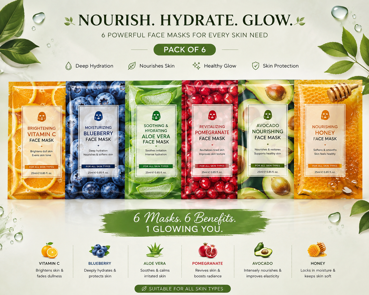 FACE MASK SHEET ( PACK OF 6)
