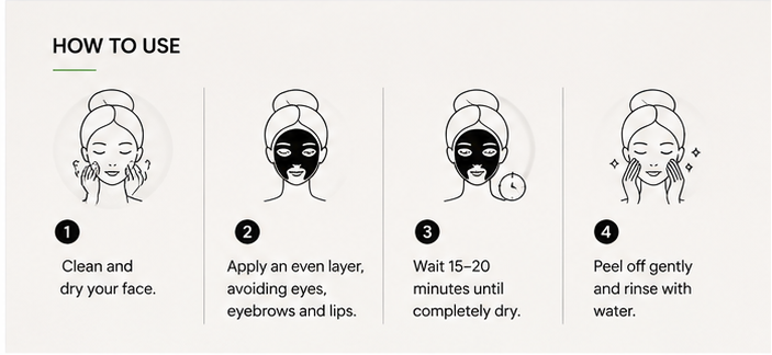 Charcoal Black Peel Off Face Mask (60gm)