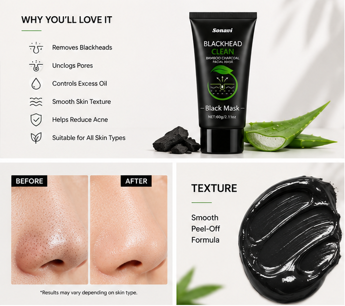 Charcoal Black Peel Off Face Mask (60gm)